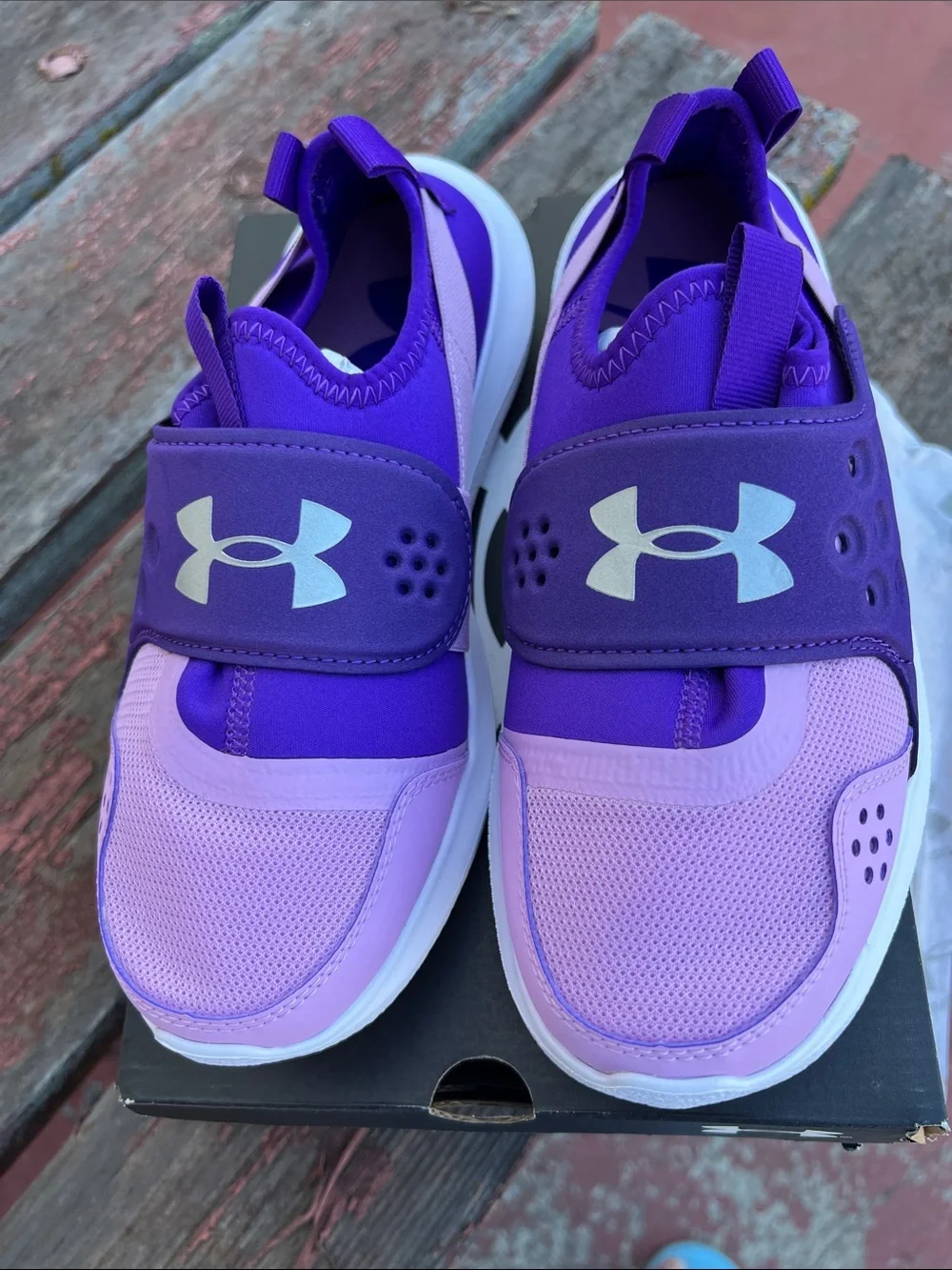 Under Armour Kids Purple & Light Purple Slip-On Athletic Shoes